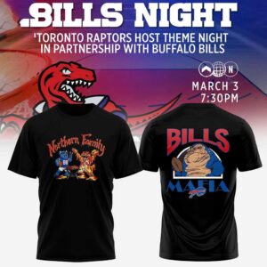 Toronto Raptors Bills Night 2026 Northern Family Game Day Tee Hoodie