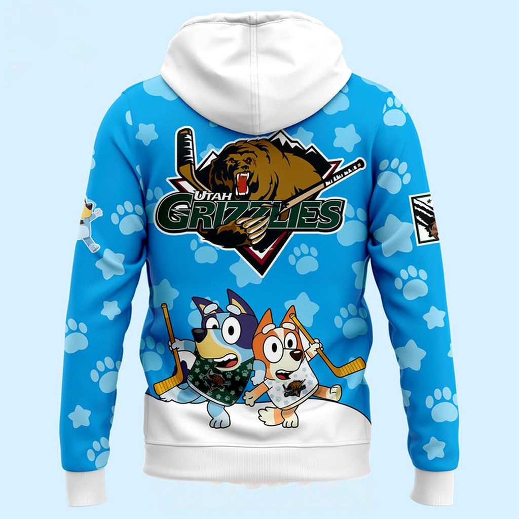 Utah Grizzlies Bluey And Bingo Game Night 2026 Tee Hoodies Utah Grizzlies Bluey And Bingo Game Night 2026 Tee Hoodies