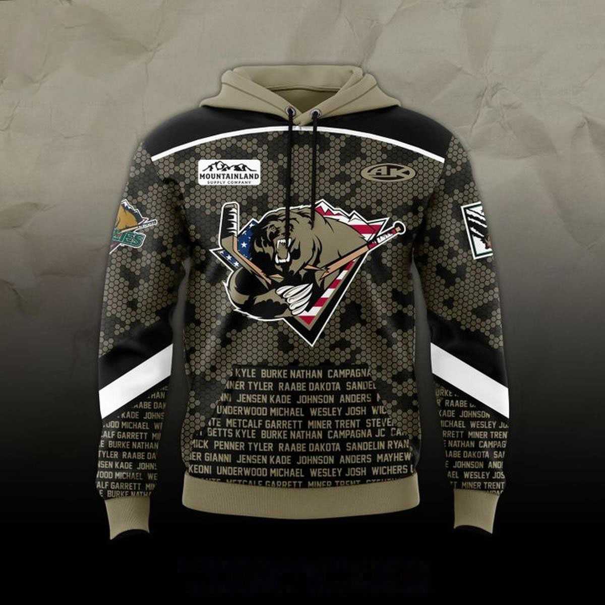 Utah Grizzlies Military Appreciation Game Night 2026 Tee Hoodies Utah Grizzlies Military Appreciation Game Night 2026 Tee Hoodies