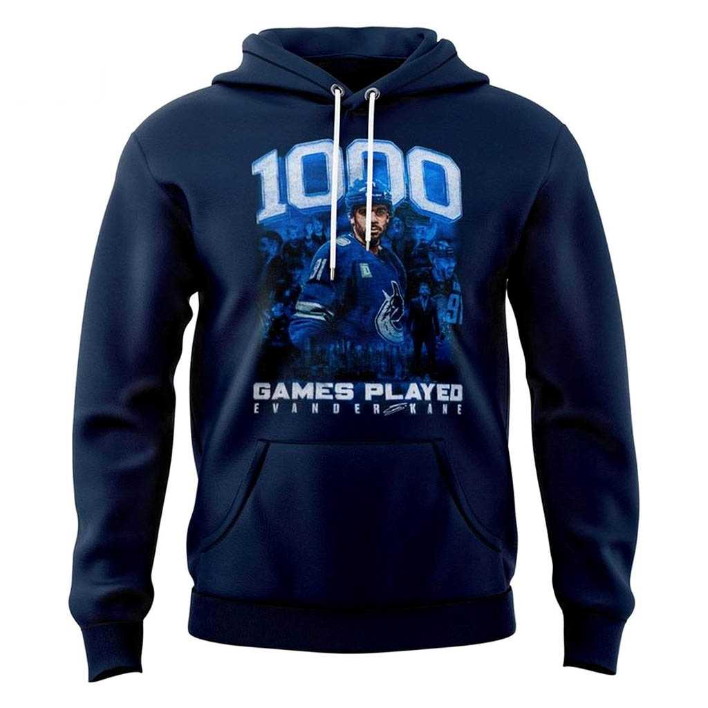Vancouver Canucks 2026 Evander Kane’s 1000th NHL Game Shirt Hoodie Vancouver Canucks 2026 Evander Kane’s 1000th NHL Game Shirt Hoodie