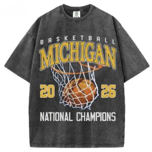 Vintage Michigan NCAA 2026 Champions Basketball T-Shirt