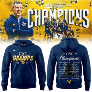 West Virginia Mountaineers 2026 College Basketball Crown Champions Tee Hoodie