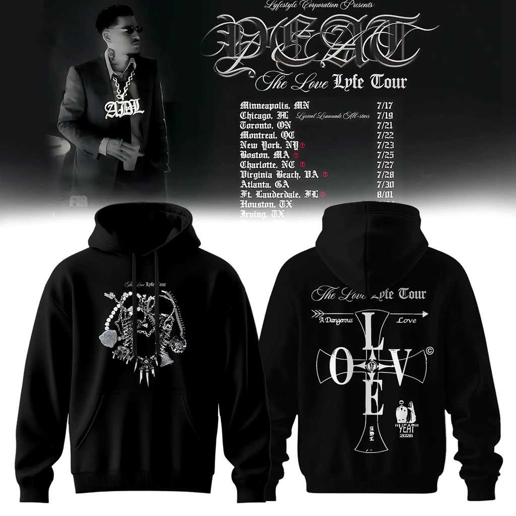 Yeat The LOVE-LYFE Tour 2026 For Fan Hoodie Yeat The LOVE-LYFE Tour 2026 For Fan Hoodie