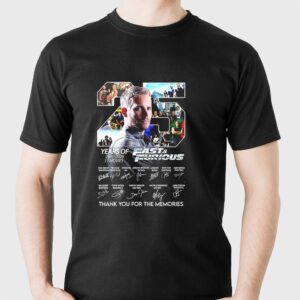 25 Years Of Fast And Furious 11 Movies 2001 2026 Thank You For The Memories Signature Shirt