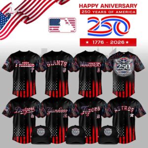ALL MLB TEAM 50 Years USA Anniversary Baseball Jersey