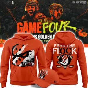 Anaheim Ducks Fear The Flock Playoff 2026 Game 4 Tee Hoodie