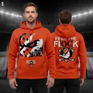 Anaheim Ducks Fear The Flock Playoff 2026 Game 4 Tee Hoodie