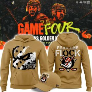 Anaheim Ducks Fear The Flock Playoff 2026 Game 4 Tee Hoodie