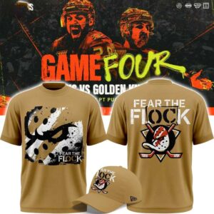 Anaheim Ducks Fear The Flock Playoff 2026 Game 4 Tee Hoodie
