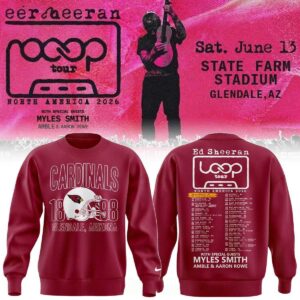 Arizona Cardinals Ed Sheeran 2026 Loop Tour Night Tee Hoodie