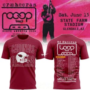 Arizona Cardinals Ed Sheeran 2026 Loop Tour Night Tee Hoodie