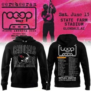 Arizona Cardinals Ed Sheeran 2026 Loop Tour Night Tee Hoodie