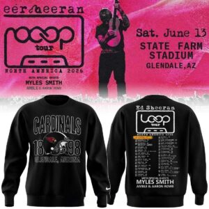 Arizona Cardinals Ed Sheeran 2026 Loop Tour Night Tee Hoodie
