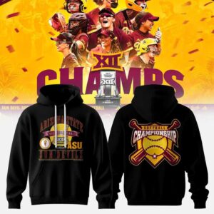 Arizona State Sun Devils 2026 Big 12 Softball Tournament Champions Black Hoodie