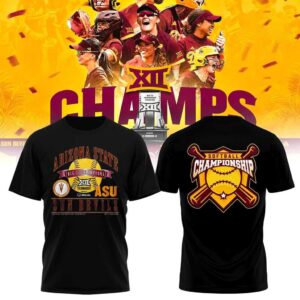 Arizona State Sun Devils 2026 Big 12 Softball Tournament Champions Black Hoodie