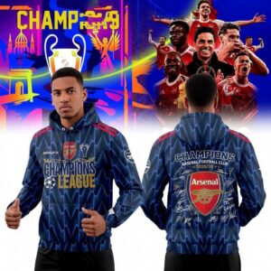 Arsenal Champions League 2026 First Time Champions Tee Hoodie