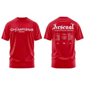Arsenal Premier League Champions 2026 Red Hoodie