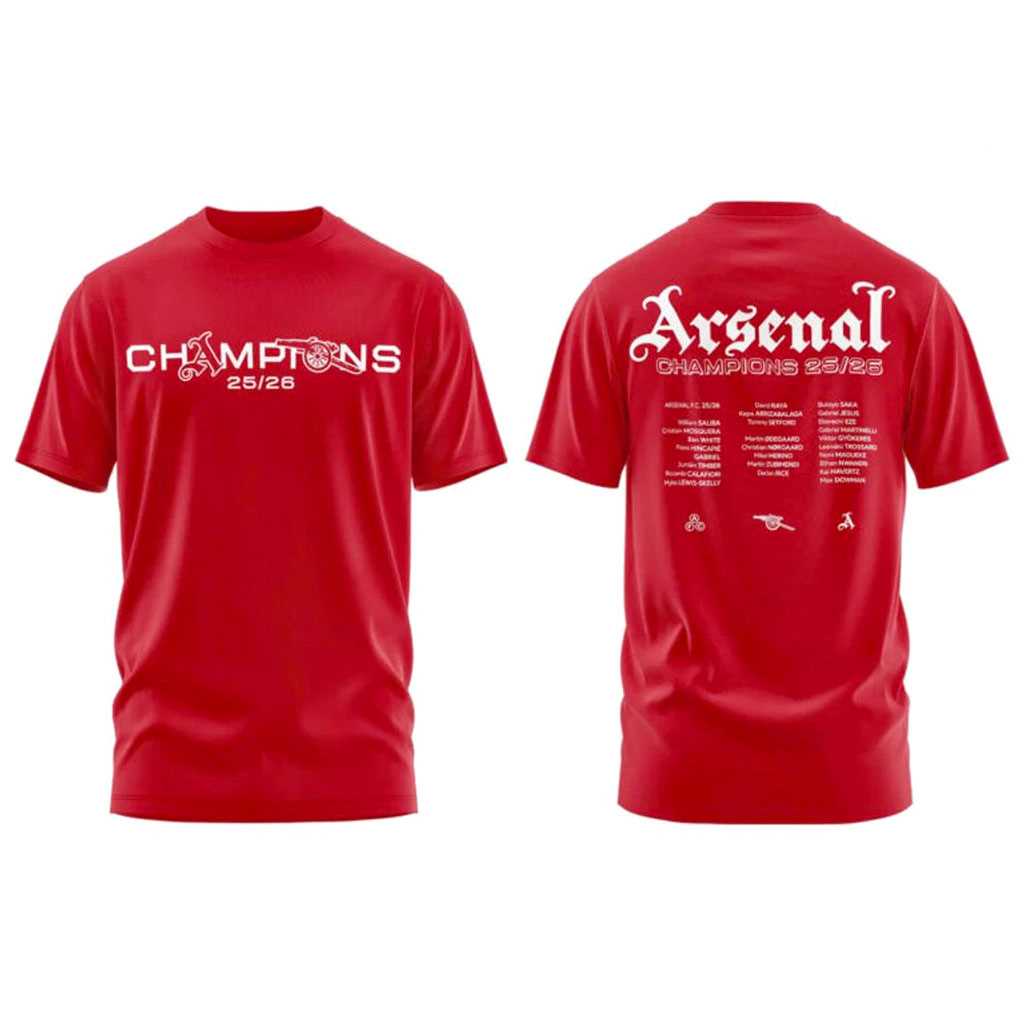 Arsenal Premier League Champions 2026 Red Hoodie Arsenal Premier League Champions 2026 Red Hoodie