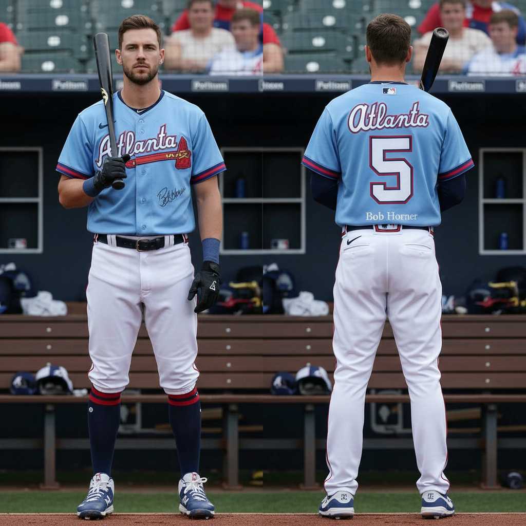Atlanta Braves Bob Horner 1957 2026 Forever Baseball Jersey Atlanta Braves Bob Horner 1957 2026 Forever Baseball Jersey