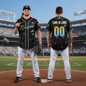 Atlanta Braves Diamond with Pride Custom Name Jersey