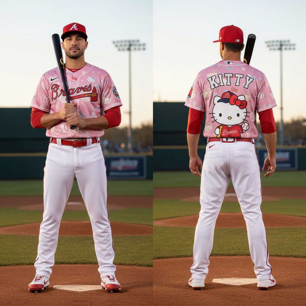 Atlanta Braves Hello Kitty 2026 New Baseball Jersey Atlanta Braves Hello Kitty 2026 New Baseball Jersey