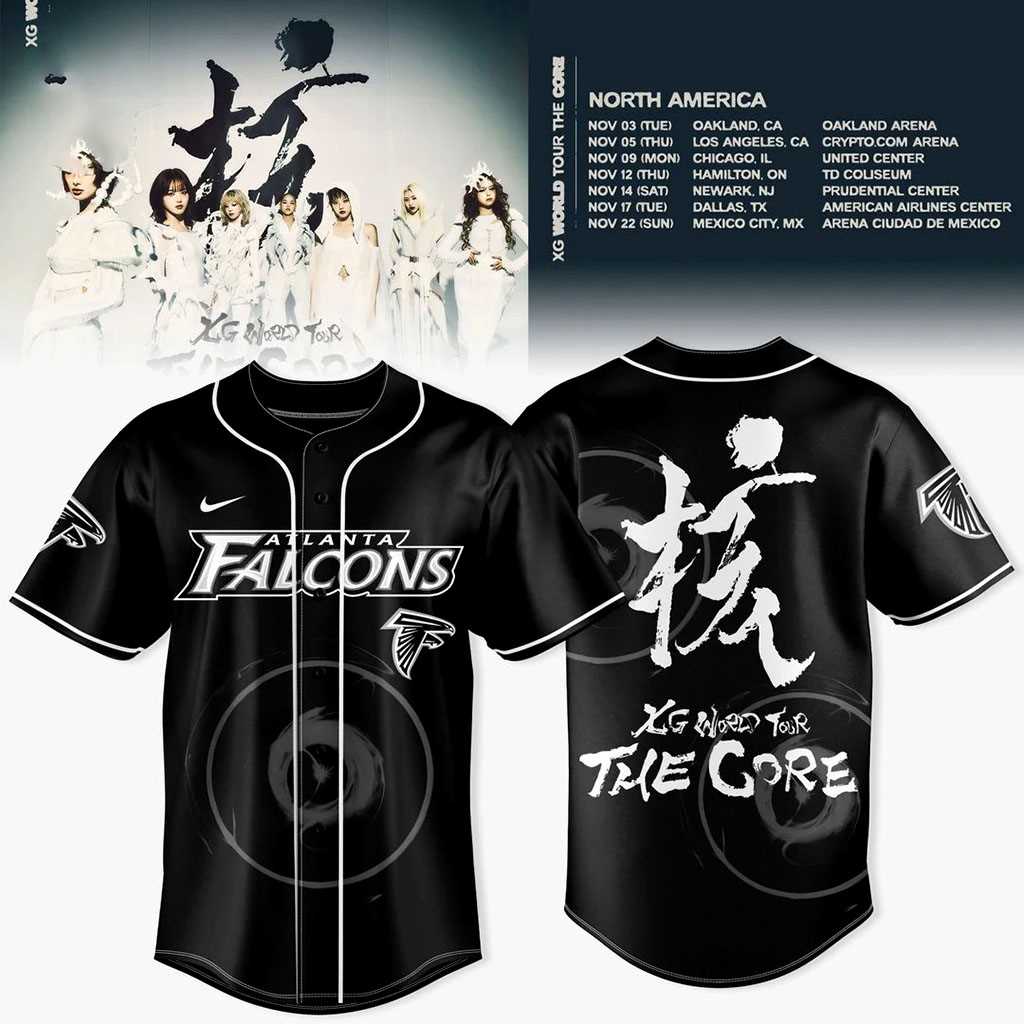 Atlanta Falcons XG World Tour The Core Baseball Jersey Atlanta Falcons XG World Tour The Core Baseball Jersey