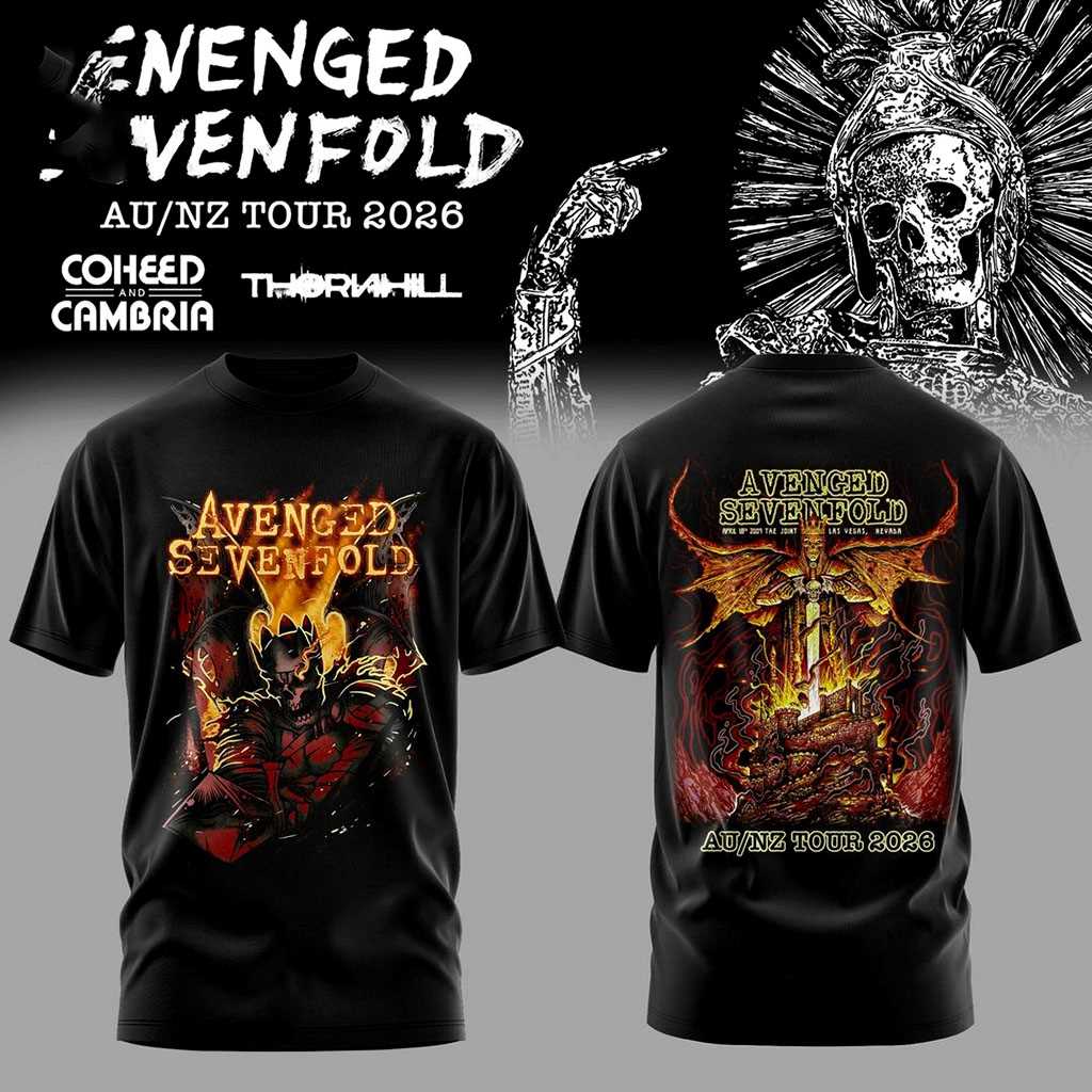 Avenged Sevenfold AUNZ TOUR 2026 Hoodie Avenged Sevenfold AUNZ TOUR 2026 Hoodie