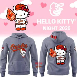 Baltimore Orioles Hello Kitty Night 2026 Gray Hoodie
