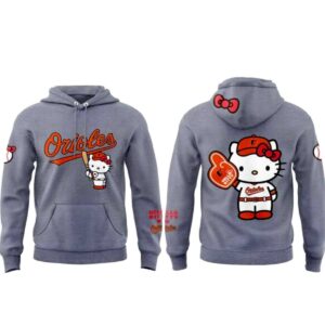 Baltimore Orioles Hello Kitty Night 2026 Gray Hoodie