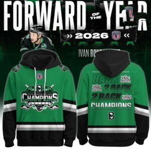 Binghamton Black Bears 2026 FPHL Champions Three Peat Hoodie