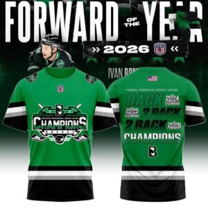 Binghamton Black Bears 2026 FPHL Champions Three Peat Hoodie