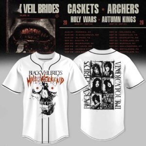 Black Veil Brides VindicaTour II 2026 Baseball Jersey