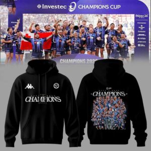 Bordeaux Begles 2026 Investec Champions Cup Back to back Locker Room Tee Hoodie
