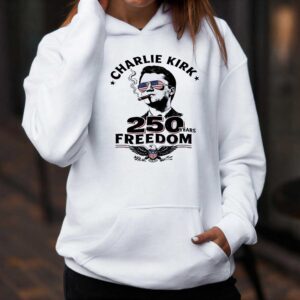 Charlie Kirk cigar Freedom USA 250th Anniversary signature Tee
