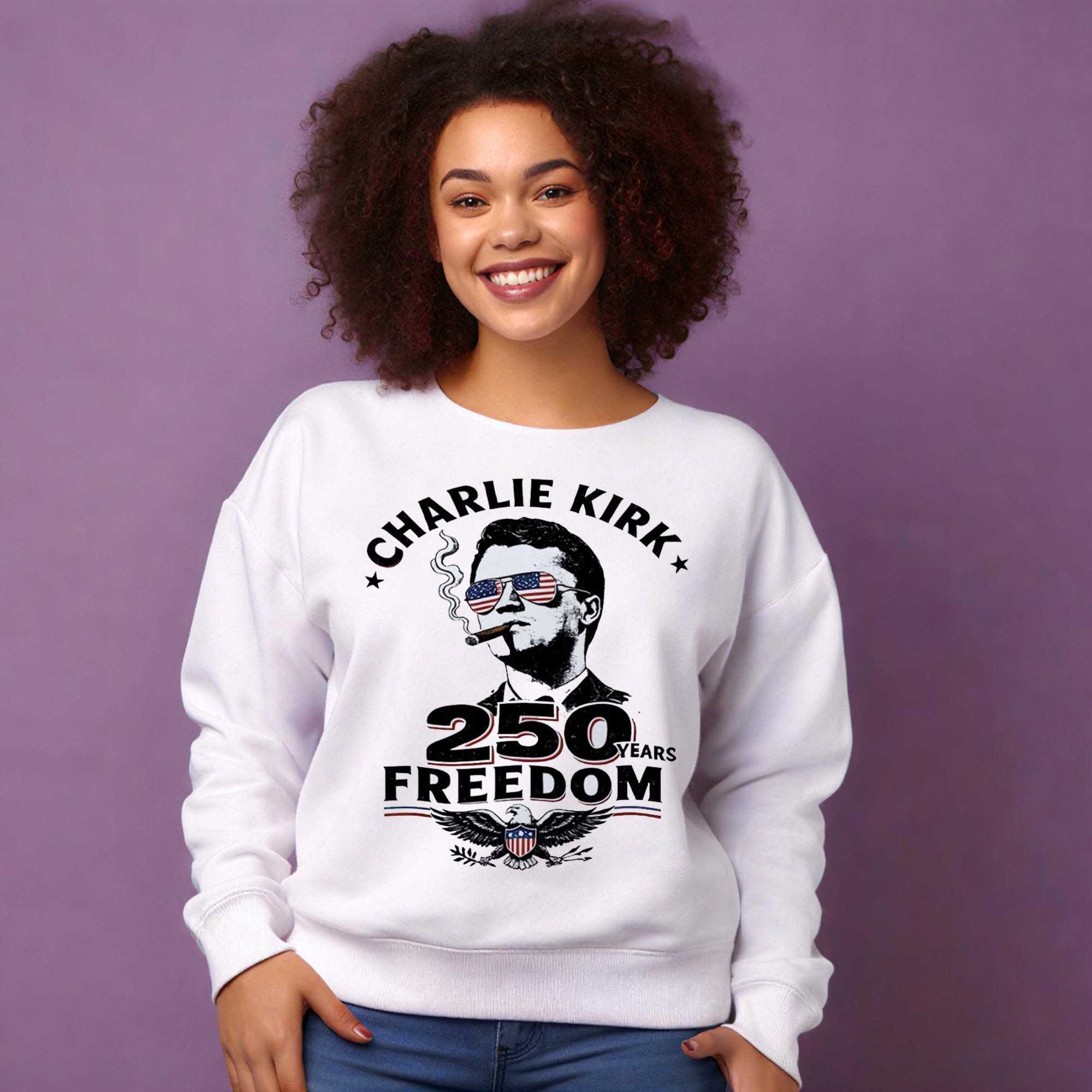 Charlie Kirk cigar Freedom USA 250th Anniversary signature Tee Charlie Kirk cigar Freedom USA 250th Anniversary signature Tee