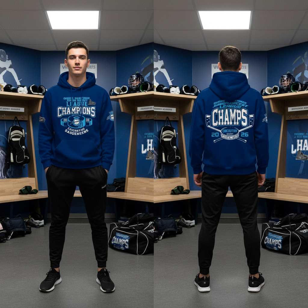 Chicoutimi Saguenéens Champions QMJHL 2026 Hoodie Chicoutimi Saguenéens Champions QMJHL 2026 Hoodie