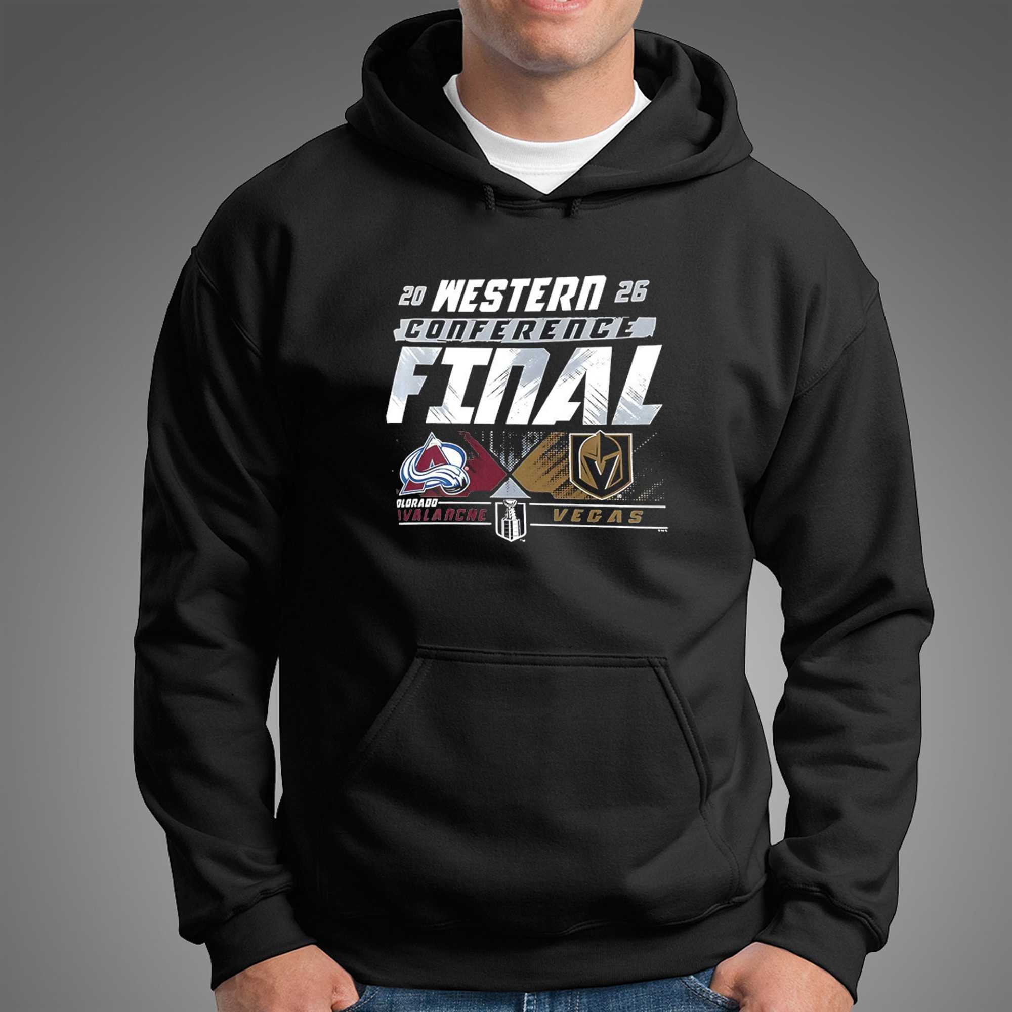 Colorado Avalanche vs Vegas Golden Knights NHL Western Conference Finals 2026 Matchup logo Shirt Colorado Avalanche vs Vegas Golden Knights NHL Western Conference Finals 2026 Matchup logo Shirt