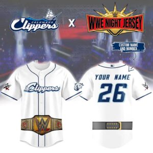 Columbus Clippers WWE Night 2026 Championship Belt Custom Baseball Jersey
