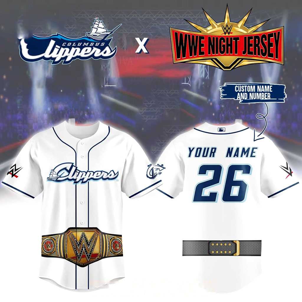 Columbus Clippers WWE Night Championship Night 2026 Baseball Jersey Columbus Clippers WWE Night Championship Night 2026 Baseball Jersey