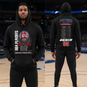 Detroit Pistons 2026 Playoffs Custom Tee Hoodie
