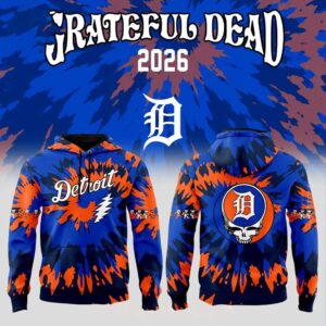 Detroit Tigers Grateful Dead Night 2026 Rock Never Ends Tee Hoodie