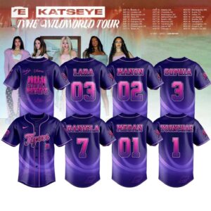 Detroit Tigers KATSEYE The Wildworld Tour 2026 Baseball Jersey