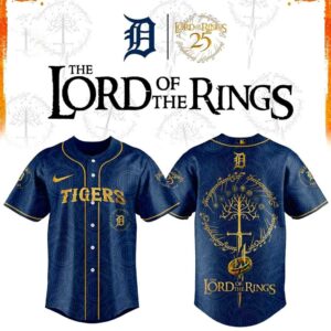 Detroit Tigers The Lord Of The Rings 25th Anniversary Baseball Jersey