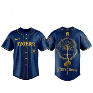 Detroit Tigers The Lord Of The Rings 25th Anniversary Baseball Jersey