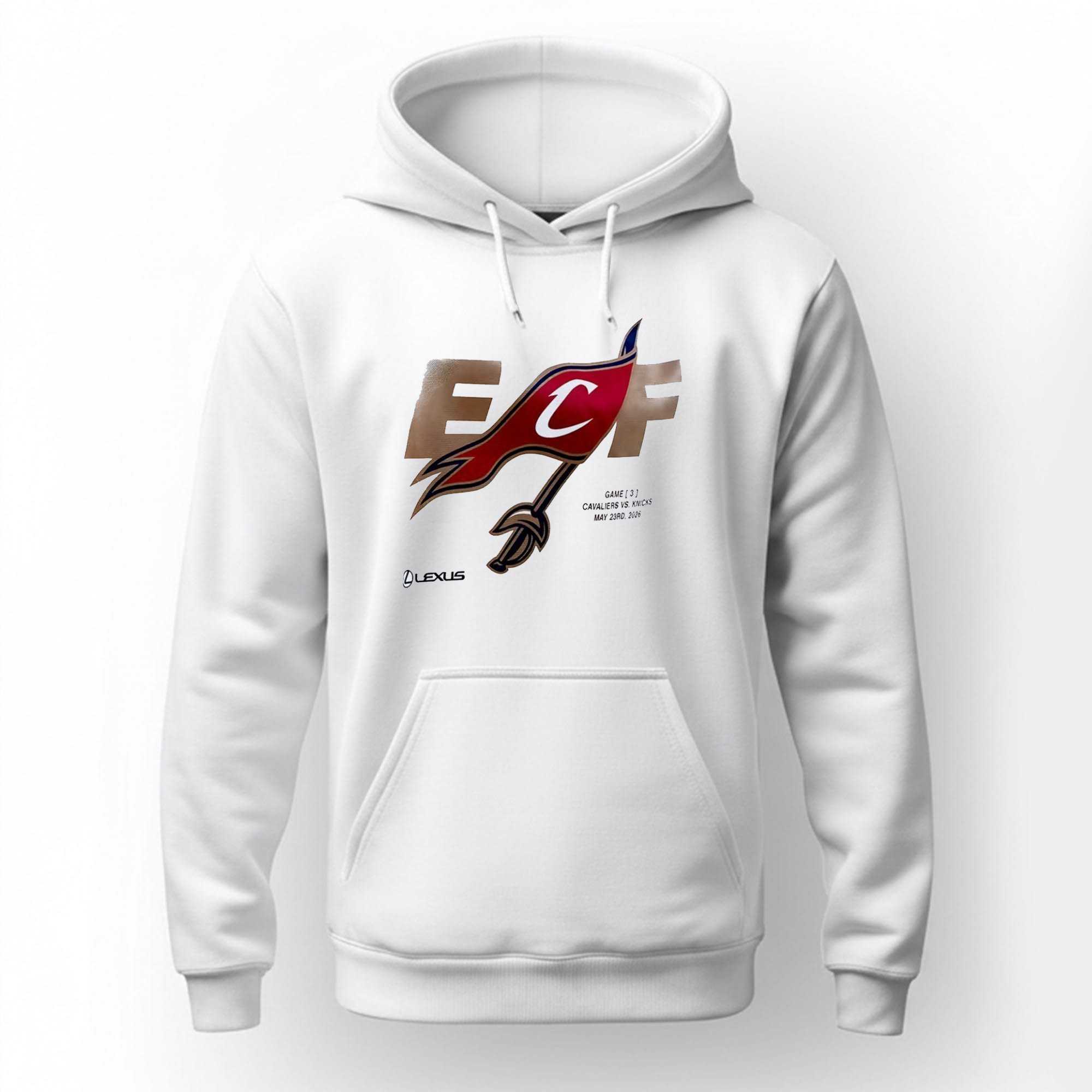 ECF flag Cleveland Cavaliers vs New York Knicks NBA 2026 Playoffs Eastern Conference Finals Game 3 Tee ECF flag Cleveland Cavaliers vs New York Knicks NBA 2026 Playoffs Eastern Conference Finals Game 3 Tee
