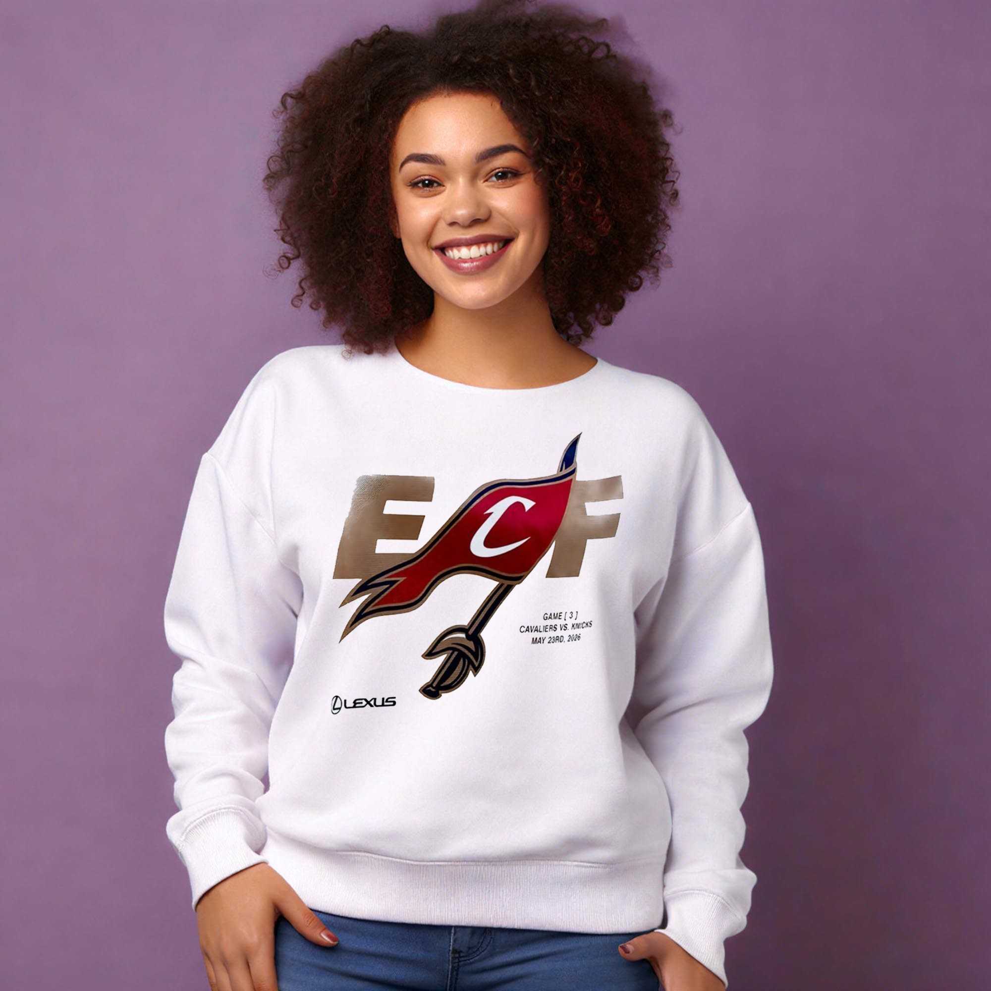 ECF flag Cleveland Cavaliers vs New York Knicks NBA 2026 Playoffs Eastern Conference Finals Game 3 Tee ECF flag Cleveland Cavaliers vs New York Knicks NBA 2026 Playoffs Eastern Conference Finals Game 3 Tee