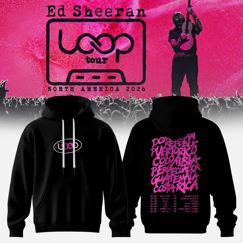 Ed Sheeran LOOP Tour North American 2026 Hoodie Ed Sheeran LOOP Tour North American 2026 Hoodie