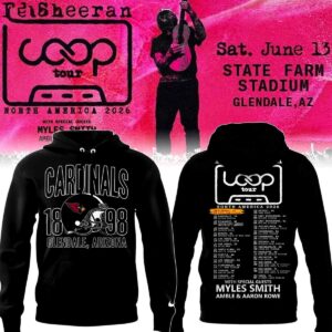Ed Sheeran Loop Tour Arizona Cardinals Hoodie