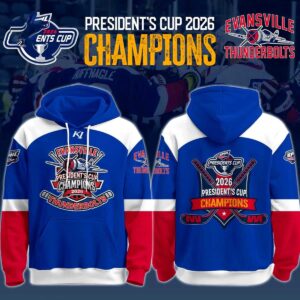 Evansville Thunderbolts Champions Southern Professional Hockey League 2026 Hoodie