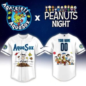 Everett AquaSox Peanuts Night 2026 Minor League Custom Jersey